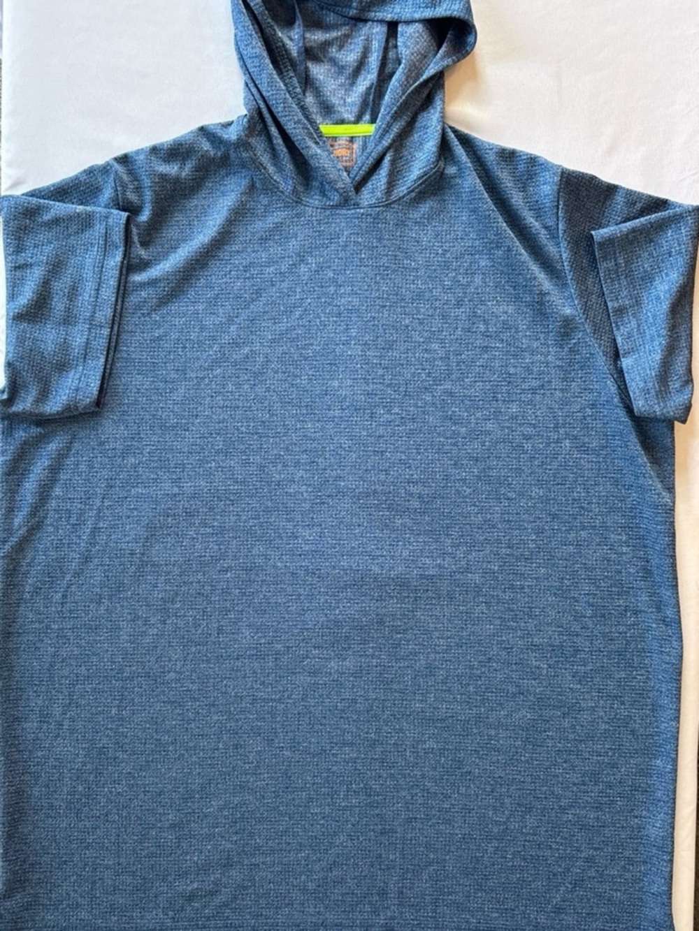 The Foundry Supply Co. Men's Heathered Blue Short-Sleeve Hooded Shirt